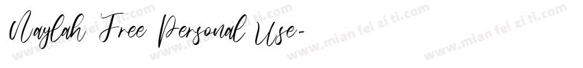 Naylah Free Personal Use字体转换
